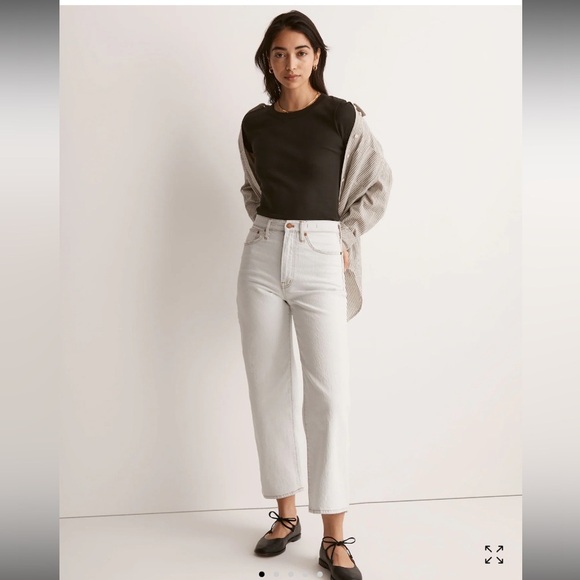 Madewell The Perfect Vintage Wide-Leg Crop Jean in Edmunds Wash Sz 26 - Picture 1 of 7